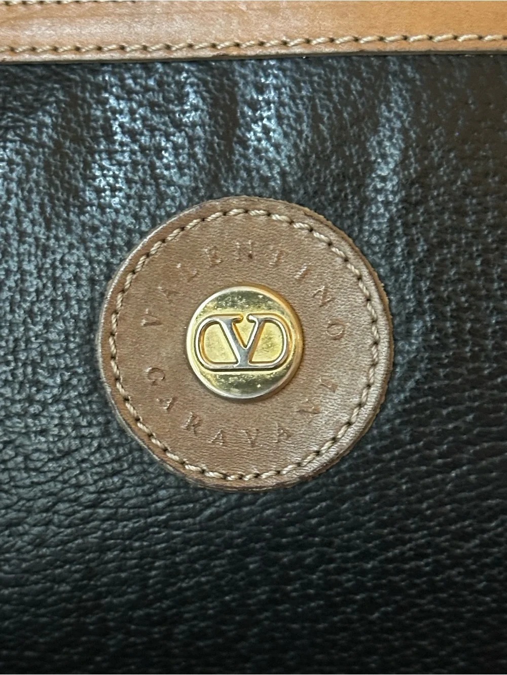 Valentino Garavani Vintage Black Leather Clutch